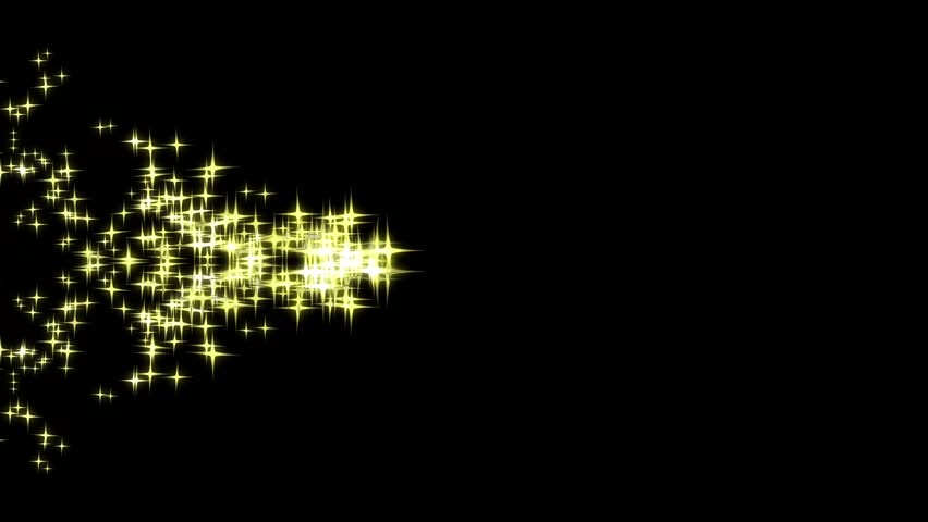 Luxury gold glitter sparkle trail, glowing light particles, shining comet streaks, magical star dust, sparkling bokeh lights, 4K transparent loop animation