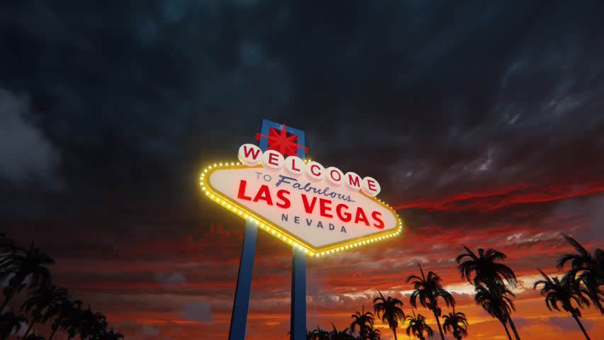 Las Vegas Night 3D Video Animation