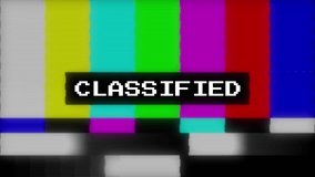 Classified TV Test Pattern Vintage, Retro Confidential Secret File Animation - Powered by Shutterstock - Get 15% off with code: PIKWIZARD15