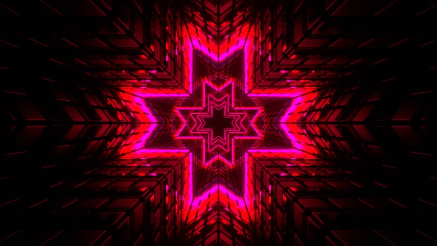 Multicolor Neon Cross-Type Tunnel Background VJ Loop in 4K