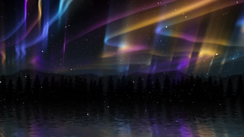 Northern Lights Aurora Borealis Sky Effect background animation used for Nature, Northpole, Sky Lights Videos, Holiday Wishes, Seasonal Greetings, Christmas Greetings or New Year Wishes videos.