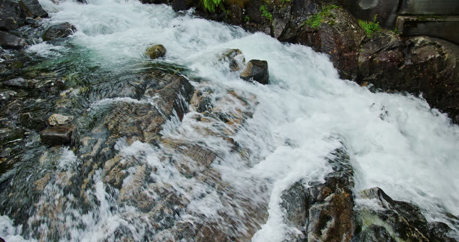 Close-Up of Rapids Below Langfossen Waterfall, Norway