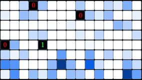 bstract binary code grid animation with numbers zero and one, digital blue matrix pattern background - Powered by Shutterstock - Get 15% off with code: PIKWIZARD15