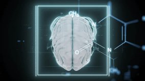 Glowing Digital Representation of Human Brain Surrounded by Molecular Structures and Futuristic Technology in Virtual Science Interface with Advanced Technological Elements - Powered by Shutterstock - Get 15% off with code: PIKWIZARD15