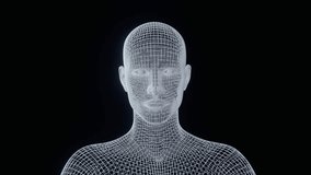 explore the digital frontier with this wireframe head. a concept of ai, technology, and artificial intelligence. a modern vision of the future. learn more now - Powered by Shutterstock - Get 15% off with code: PIKWIZARD15