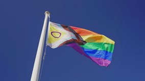 Inclusive Pride Flag with Circle Intersex Symbol - Powered by Shutterstock - Get 15% off with code: PIKWIZARD15