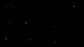 Set of animated doodle elements of snow, spiral, explode, speech bubble, heart, flower, crown. Video clip with alpha channel. - Powered by Shutterstock - Get 15% off with code: PIKWIZARD15