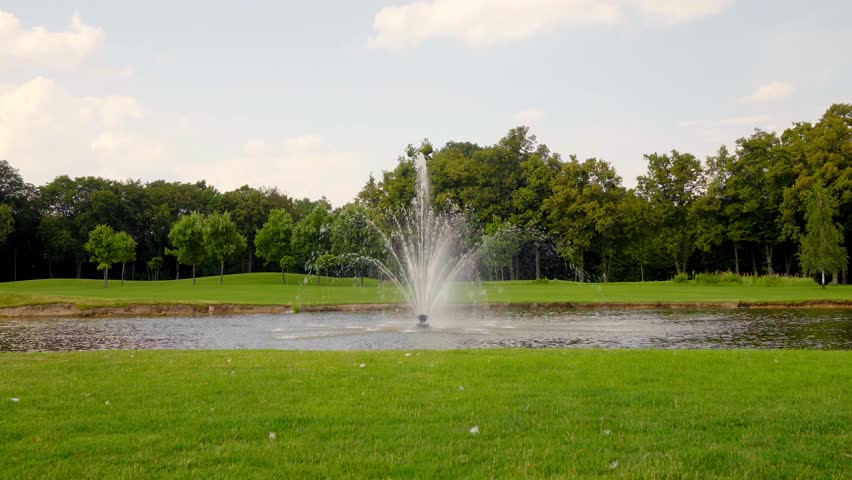 Romantic Young Adult Couple Groom at the Wedding and bride embraces in a lush green park, with a picturesque lake as the backdrop a Scenic Green Park in Summer 4K UHD B-Roll footage