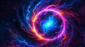 Abstract cosmic vortex swirling with bright blue core, colorful nebula, and dynamic space energy. - Powered by Shutterstock - Get 15% off with code: PIKWIZARD15