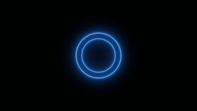 Neon crosshair reticle glowing blue and red on black background abstract digital targeting system - Powered by Shutterstock - Get 15% off with code: PIKWIZARD15