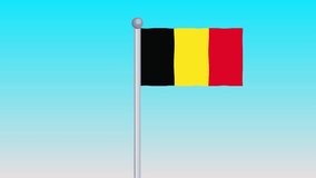 Belgium Flag Waving in the Wind On Blue Sky Background - Powered by Shutterstock - Get 15% off with code: PIKWIZARD15