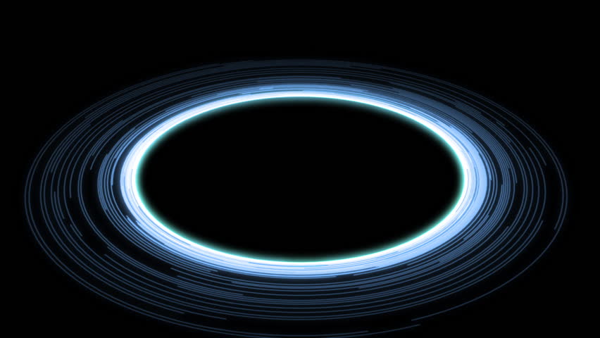 3D Circles Line Bold X60 Degrees Ripples Wobble L Blue Animation Loop