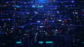 Technology dynamic of cybersecurity with this captivating abstract 4K motion of a cyber defense network monitoring, data analytics background  - Powered by Shutterstock - Get 15% off with code: PIKWIZARD15