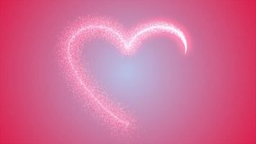 Glowing Heart Made of Spark Particles Against Deep Pink Background for Valentine Theme. - Powered by Shutterstock - Get 15% off with code: PIKWIZARD15