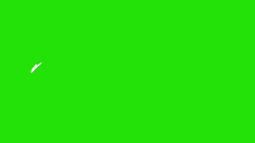 Abstract Scribble Element Hand-Drawn Animation on Green Screen Background 4K Resolution