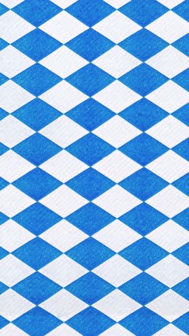 Oktoberfest vertical display background with blue white diamonds moving. Ideal for use in event invitations, party flyers, beer festival
