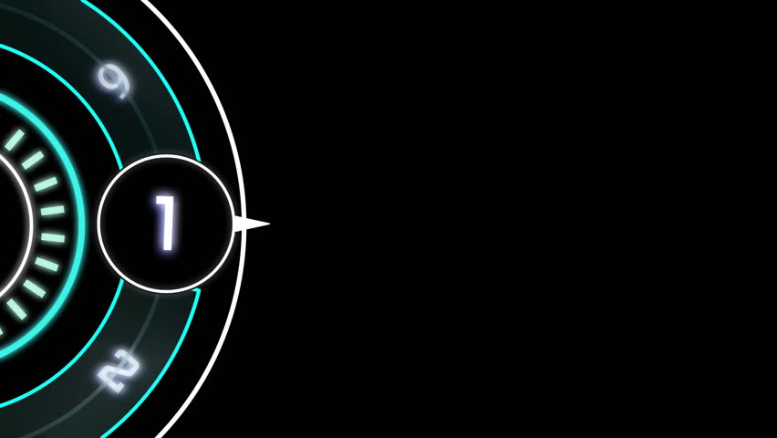 Futuristic HUD section title animation featuring glowing circle, digital text box, and sci-fi interface effect on black background. Perfect for video intros, chapters, or part transitions. Number 2