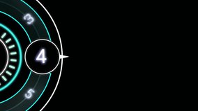 Futuristic HUD section title animation featuring glowing circle, digital text box, and sci-fi interface effect on black background. Perfect for video intros, chapters, or part transitions. Number 5 - Powered by Shutterstock - Get 15% off with code: PIKWIZARD15