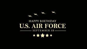 Happy Birthday U.S. Air Force design concept with US flag waving - Powered by Shutterstock - Get 15% off with code: PIKWIZARD15