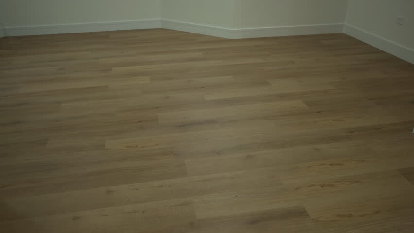 Element of the modern home Interior, wooden floor after the repair, move camera shot