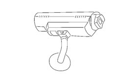 line art animation of Cctv camera - Powered by Shutterstock - Get 15% off with code: PIKWIZARD15
