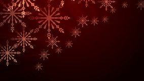 Elegant and festive Merry Christmas and Happy New Year 2026 animation with golden text, rotating golden snowflakes, red flowing particles and sparkling light spots - Powered by Shutterstock - Get 15% off with code: PIKWIZARD15
