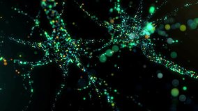 Mesmerizing abstract animation of vibrant luminous particles forming interconnected neural pathways and dynamic networks, ideal for technology, science, or futuristic concepts. - Powered by Shutterstock - Get 15% off with code: PIKWIZARD15