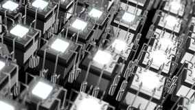 Dynamic digital circuit board with luminous squares, symbolizing advanced technology, data processing, and future innovation. Perfect for tech presentations and futuristic concepts. - Powered by Shutterstock - Get 15% off with code: PIKWIZARD15