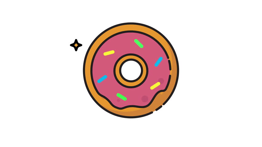 Pink donut with sprinkles for delightful food photography, bakery branding, and sweet treat concepts.