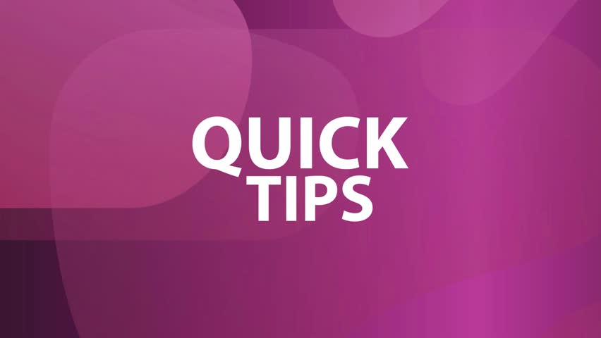 quick tips sign on white background