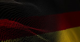 Germany flag waving pixel. German blowing banner cyber attack hack and security concept animation. - Powered by Shutterstock - Get 15% off with code: PIKWIZARD15