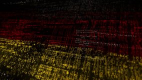 Germany flag waving secure code. German blowing banner cyber security attack and hack concept animation. - Powered by Shutterstock - Get 15% off with code: PIKWIZARD15