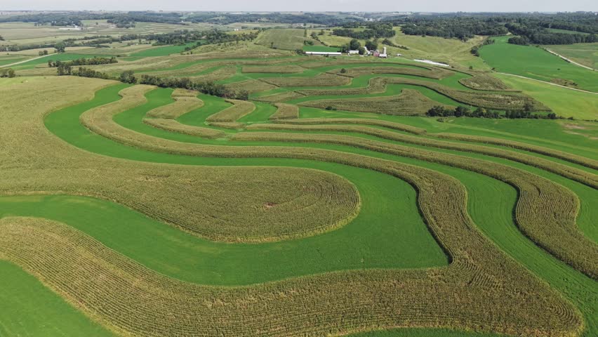 Wisconsin Contour Farm Field. Contour Farming is a conservation practice that involves performing farming operations across a field’s slope, as close to the contour as possible.