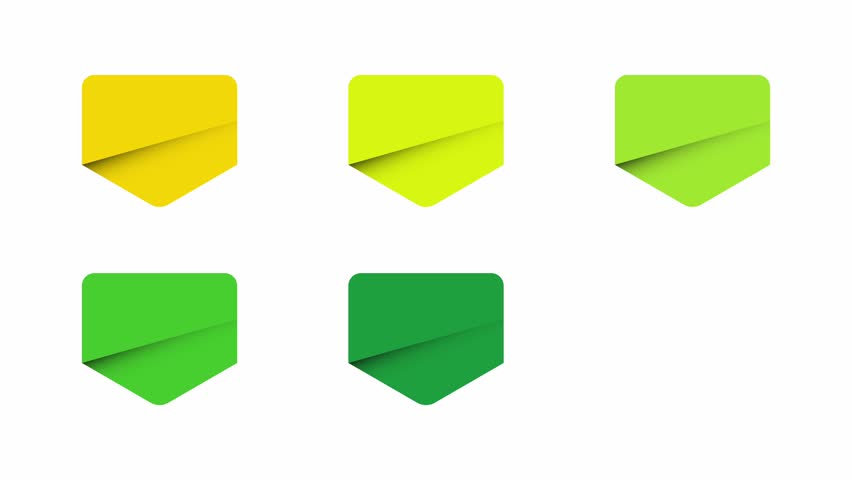 animated video of 3, 4 and 6 steps  business infographics multicolor  rectangle shape  for workflow, presentation, 4k animation