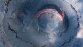 Volcanic slag cone in Iceland from aerial drone view showing epic crater shape landscape - Powered by Shutterstock - Get 15% off with code: PIKWIZARD15