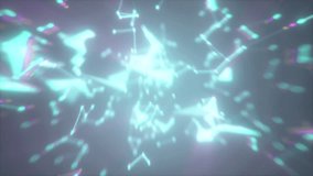 4k neon particles explosion abstract background video, glowing cyan blue digital network loop wallpaper 2160p for gaming technology blockchain 2026 - Powered by Shutterstock - Get 15% off with code: PIKWIZARD15