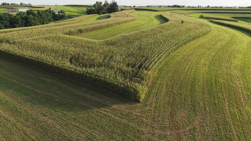 Wisconsin Contour Farm Field. Contour Farming is a conservation practice that involves performing farming operations across a field’s slope, as close to the contour as possible.