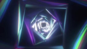 4k neon tunnel motion background video, glowing purple blue pink abstract cyberpunk vortex effect, futuristic digital corridor wallpaper 2160p loop for gaming, technology, blockchain and network - Powered by Shutterstock - Get 15% off with code: PIKWIZARD15