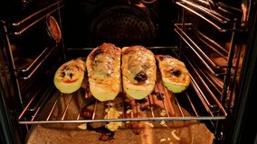 View of zucchini grated with cheese on top getting baked in oven. - Powered by Shutterstock - Get 15% off with code: PIKWIZARD15