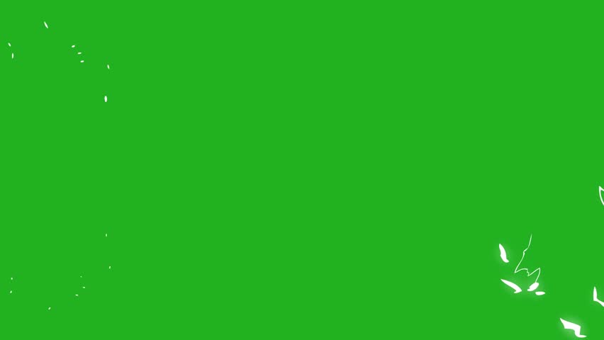 An illustration of animated fireworks bursting across a green screen background, designed for editing use with chroma keying to enhance celebrations