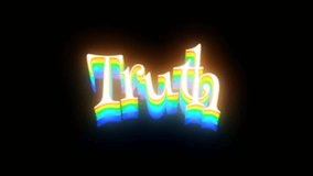 Glowing text animation of the words “TRUTH OR DARE” with neon distortion, glowing light, and a dark background. Perfect for party themes, challenges, fun intros, and modern digital projects. - Powered by Shutterstock - Get 15% off with code: PIKWIZARD15