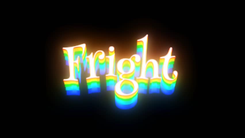 Glowing rainbow neon text animation with the words "Fright or Fun," creating a spooky yet playful Halloween vibe on a dark background. Perfect for holiday intros, party invitations, creepy designs