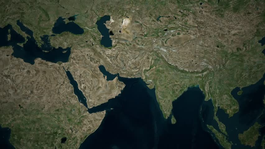 Map of the United Arab Emirates highlighted in green, with Arabic text and 