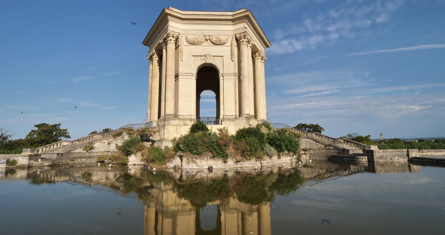 Peyrou water tower, Royal place of Peyrou, Montpellier,Herault department, Southern France.