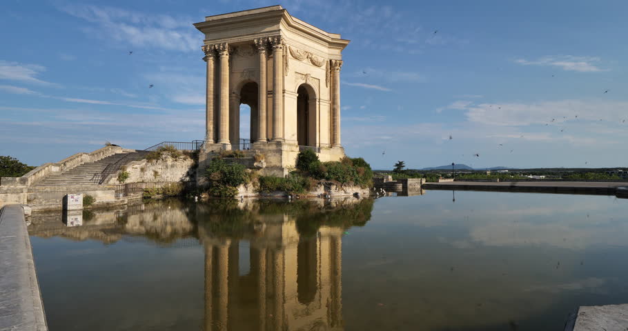 Peyrou water tower, Royal place of Peyrou, Montpellier,Herault department, Southern France.