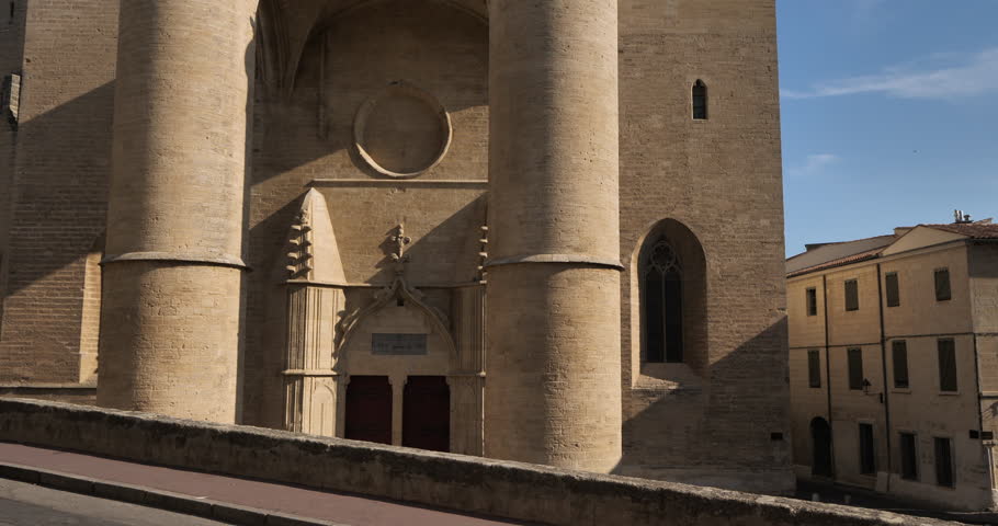 South façade of  Cathedral Saint Pierre, Montpellier,Herault,occitania, France