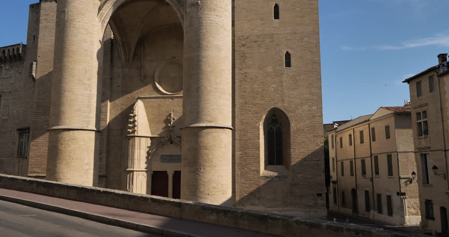 South façade of  Cathedral Saint Pierre, Montpellier,Herault,occitania, France