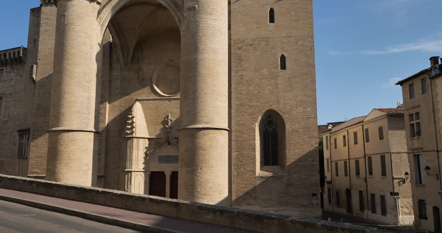 South façade of  Cathedral Saint Pierre, Montpellier,Herault,occitania, France