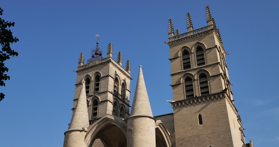 South façade of  Cathedral Saint Pierre, Montpellier,Herault,occitania, France