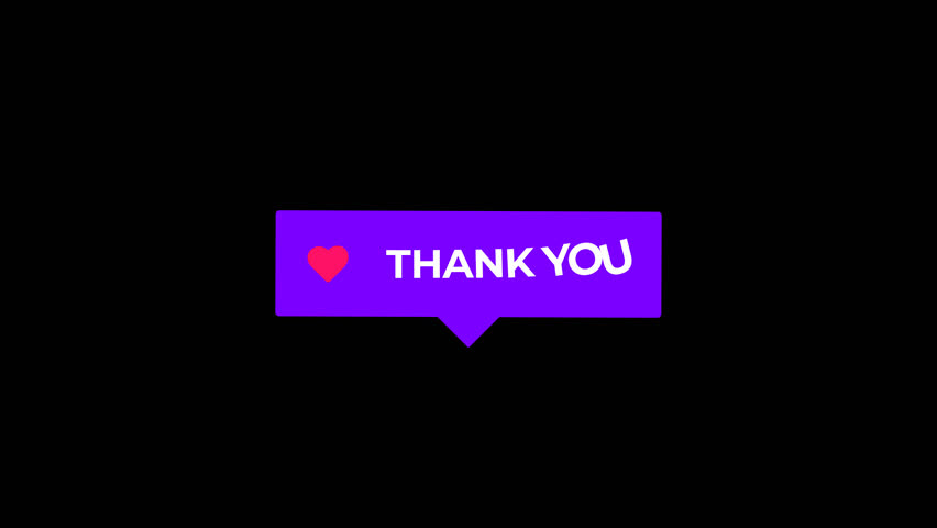 thank you text design video Transparent Alpha 4k Background,
 Thankyou word typography animation video overlay,
 thank you Word with love end screen, thanksgiving video, gratitude thank you